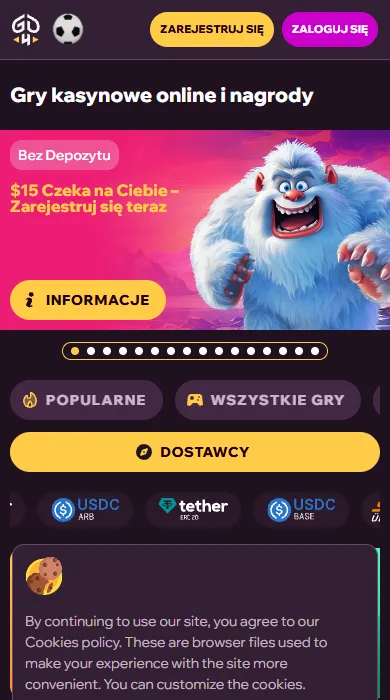 Wersja mobilna GDFPlay otwarta w przeglądarce telefonu